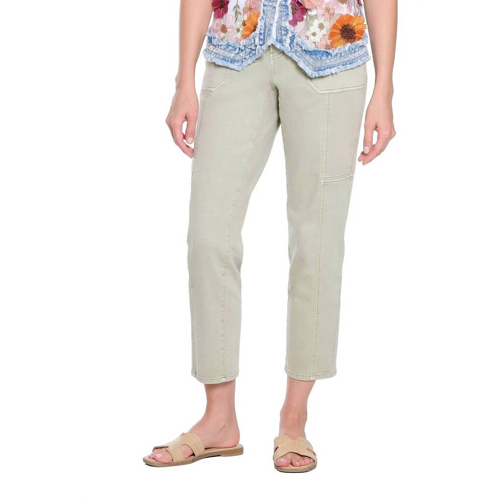 NEW TRU LUXE utility jean in jade